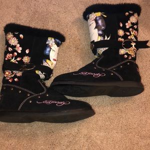 Ed Hardy Black Boots